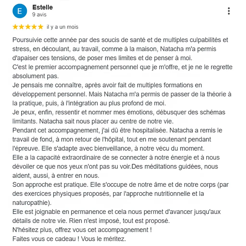 Avis google Estelle Estimepourevidence